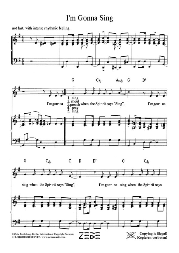 I'm gonna sing