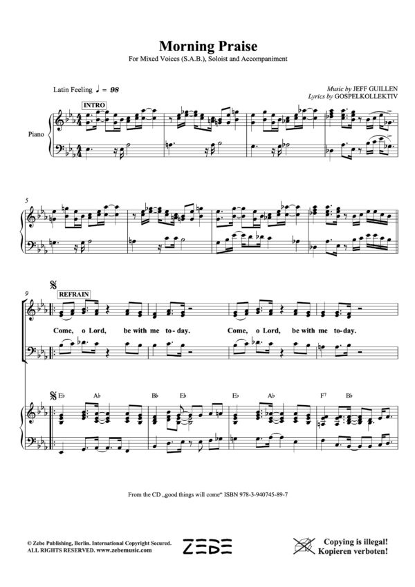 Morning Praise (Come, O Lord, Be With Me Today)
