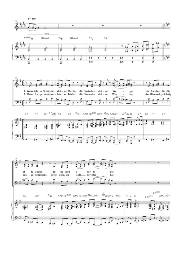 Wenn ich, o Schöpfer, deine Macht <br><i>Give Praise And Glory Unto God</i>