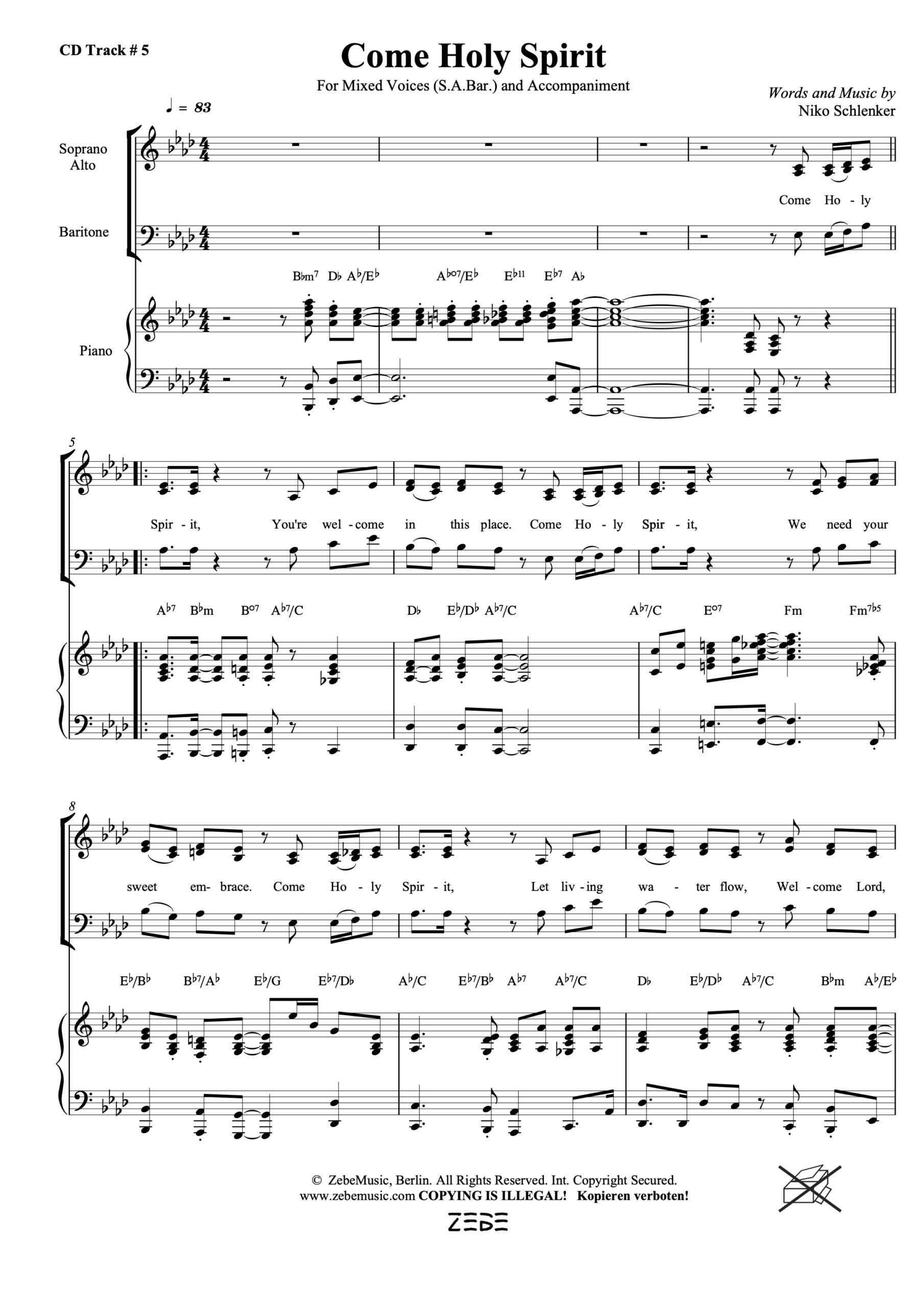 Come Holy Spirit (Schlenker) ⬇️