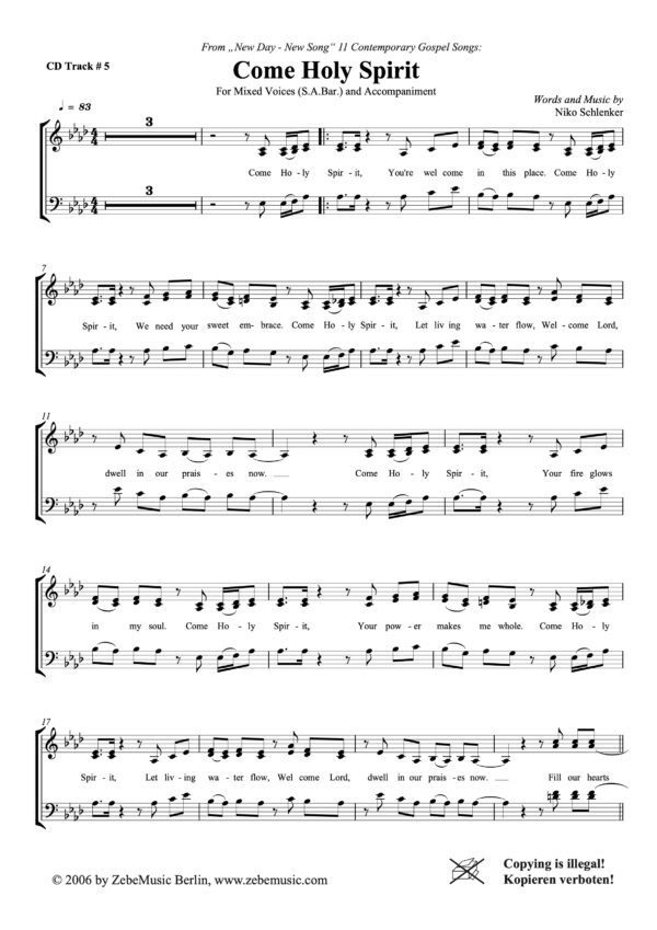 Come Holy Spirit (Schlenker) ⬇️
