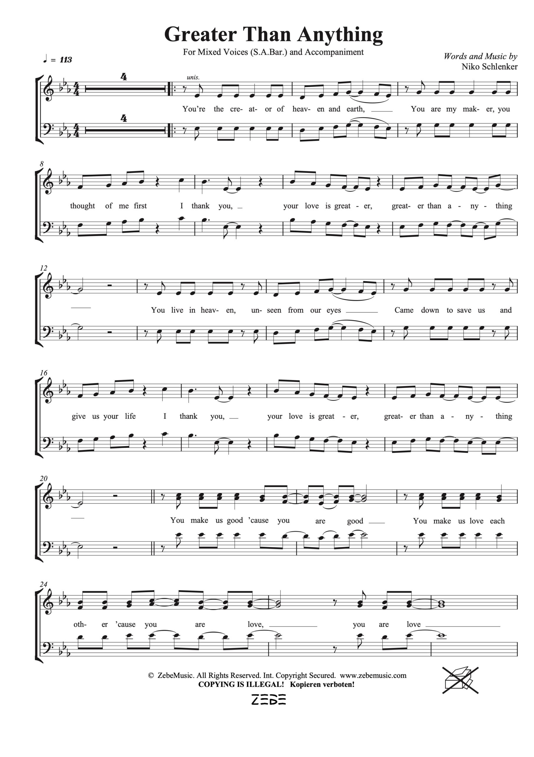 Greater Than Anything (Song) ⬇️