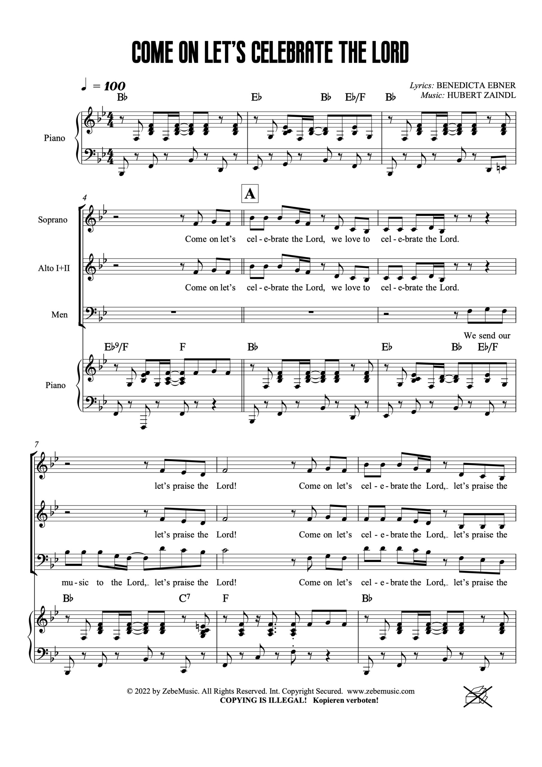 <b>NEU:</b> Come On Let’s Celebrate the Lord ⬇️