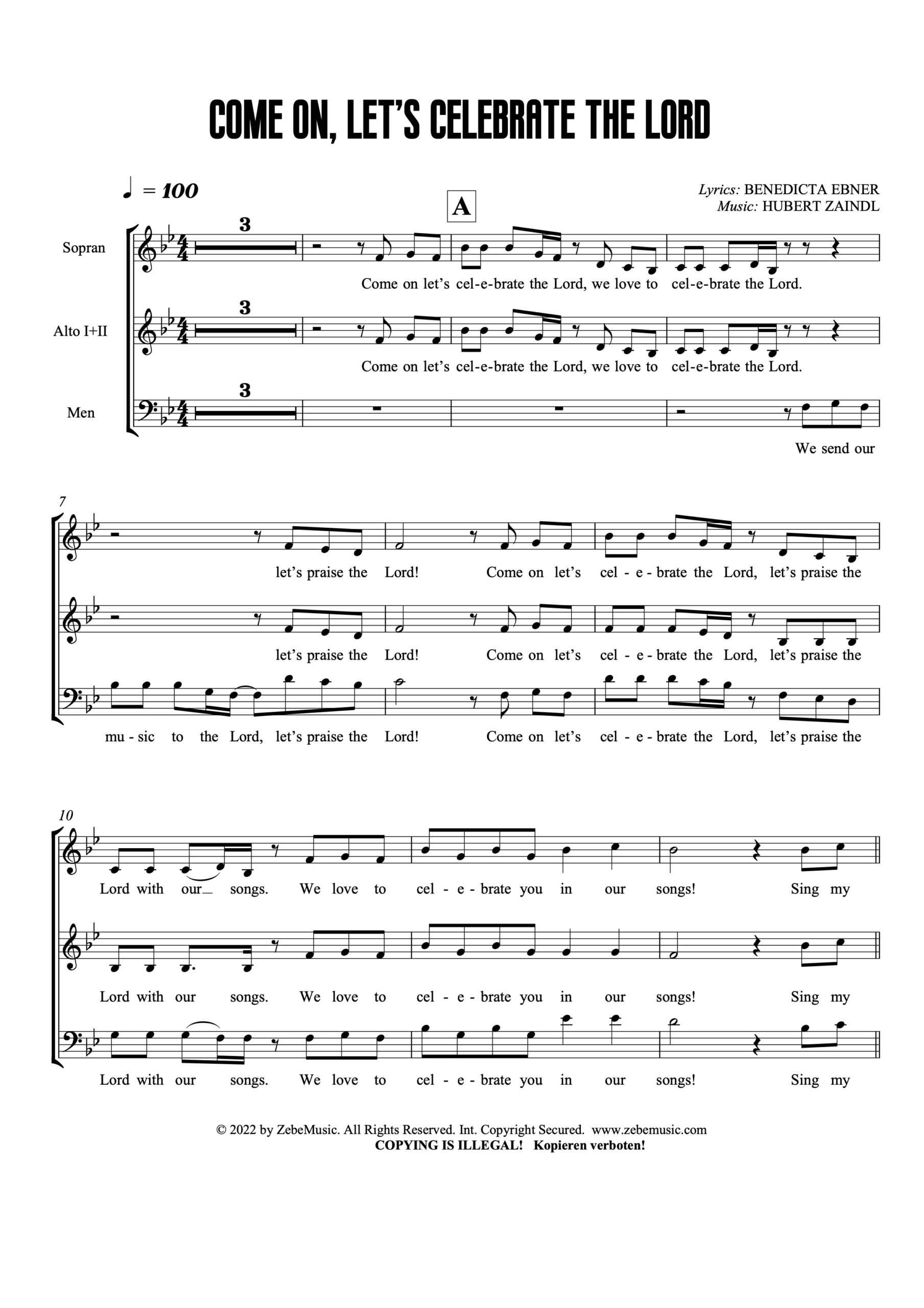 <b>NEU:</b> Come On Let’s Celebrate the Lord ⬇️